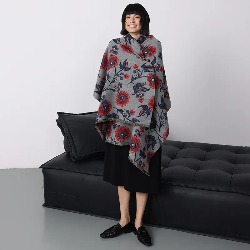 

Korean-style Dandelion 2025 Autumn/Winter New Women's Imitation Cashmere Scarf, Double-Layered Thickened Winter Neck Warmer