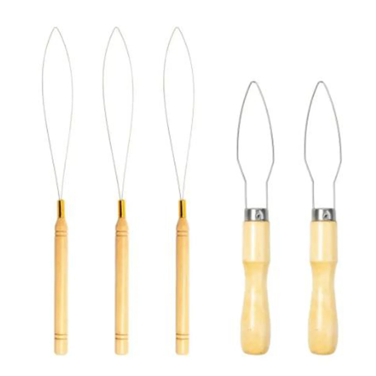 

Нитевдеватель с деревянной ручкой, гибкие наконечники, вставка для стежков, экономия времени, многоразовая петля, токарный крючок, тянущая петля, бусины, погрузчик