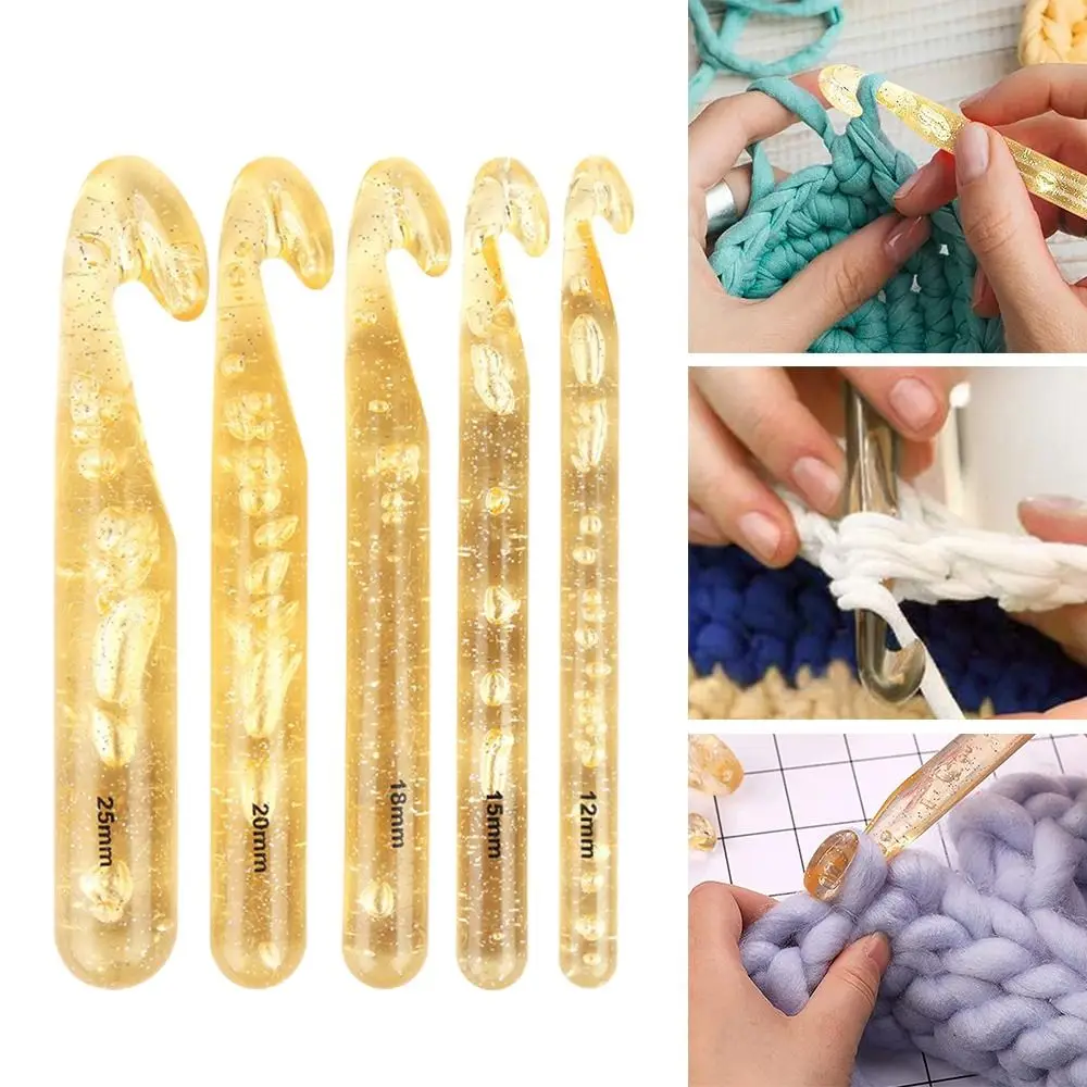 

Handicraft Plastic Crochet Hooks Large Sizes Long Knitting Needles Crocheting Needles Blanket Shawl