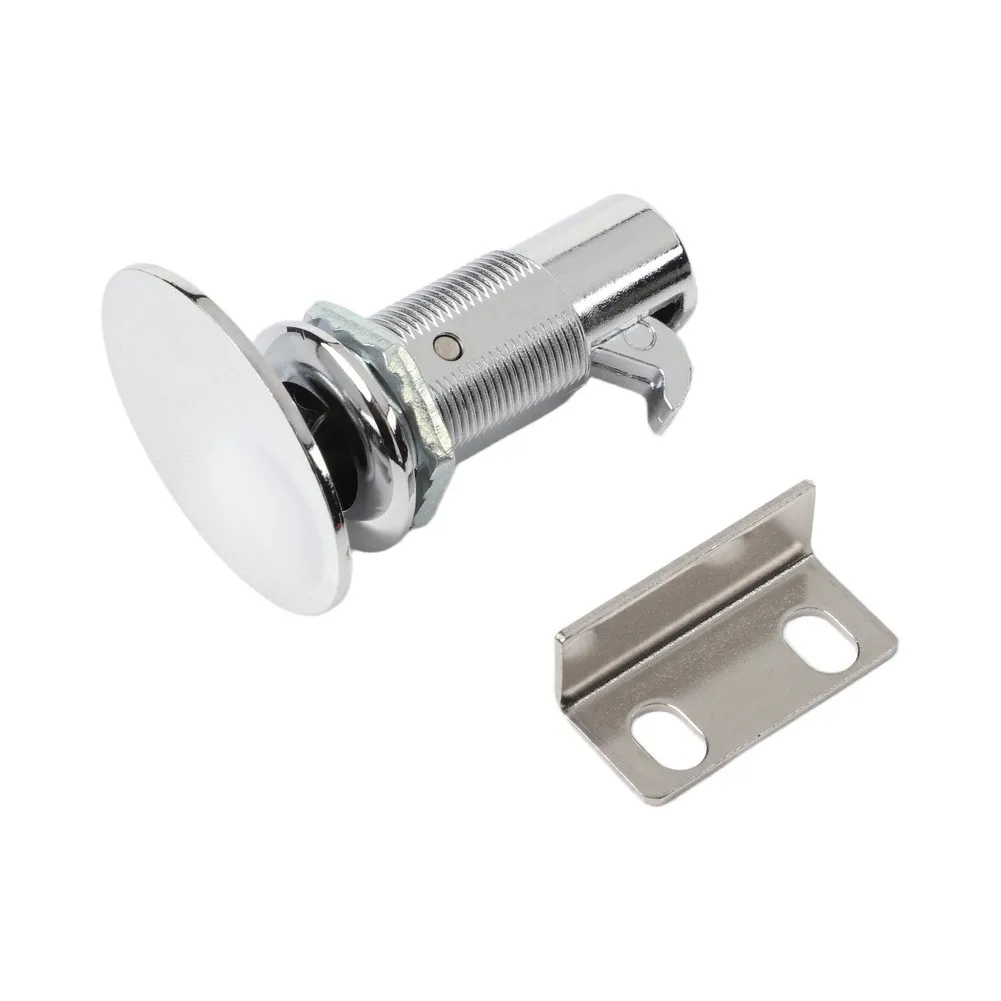 for RV for camper Cabinet Latch with Zinc Alloy Push Button Lock Compatible with For Drawer and Hanging Cabinet Types