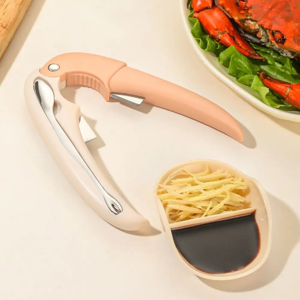 4Pcs/Set Effort-saving Crab Sheller Professional with Tray Lobster Claws Picking Fork Set Stainless Steel Crab Cracker Set