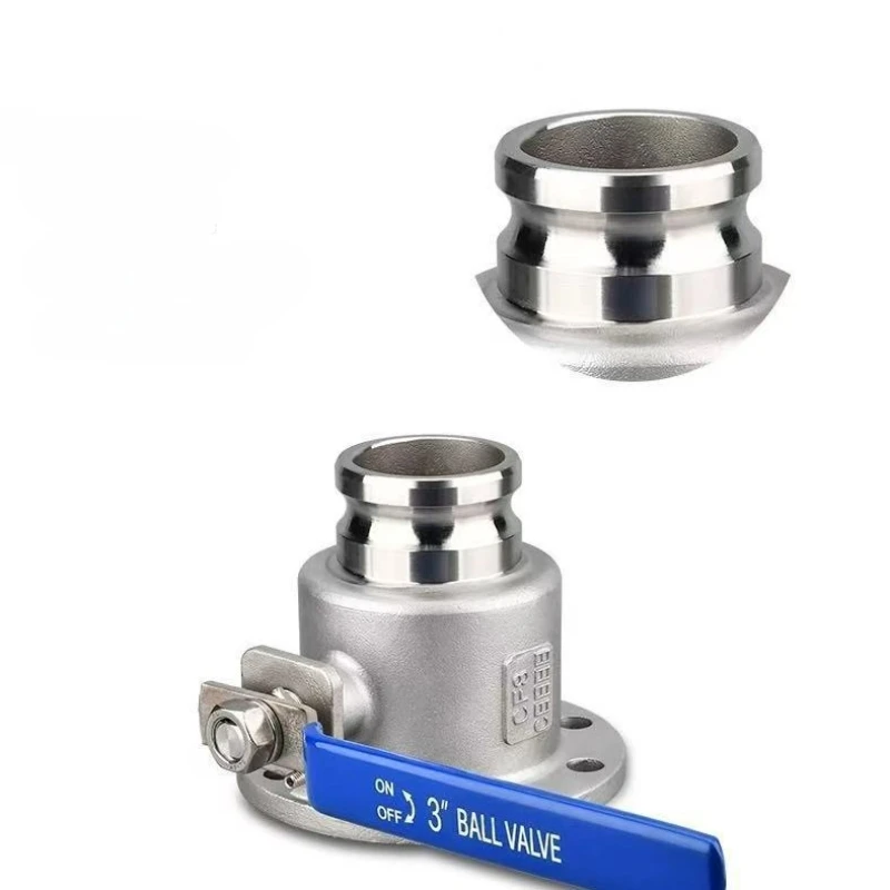 304 stainless steel round flange ball valve cylinder car corrosion resistant special ball valve integrated one-way male end ball