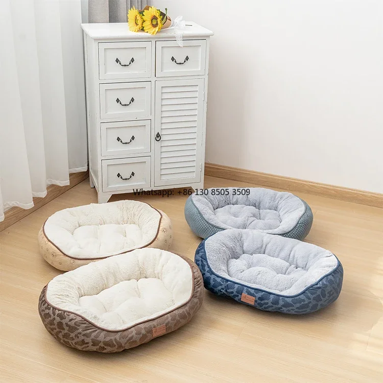 Manufacturer Wholesale Soft Plush Fluffy Cat Dog Warm Bed