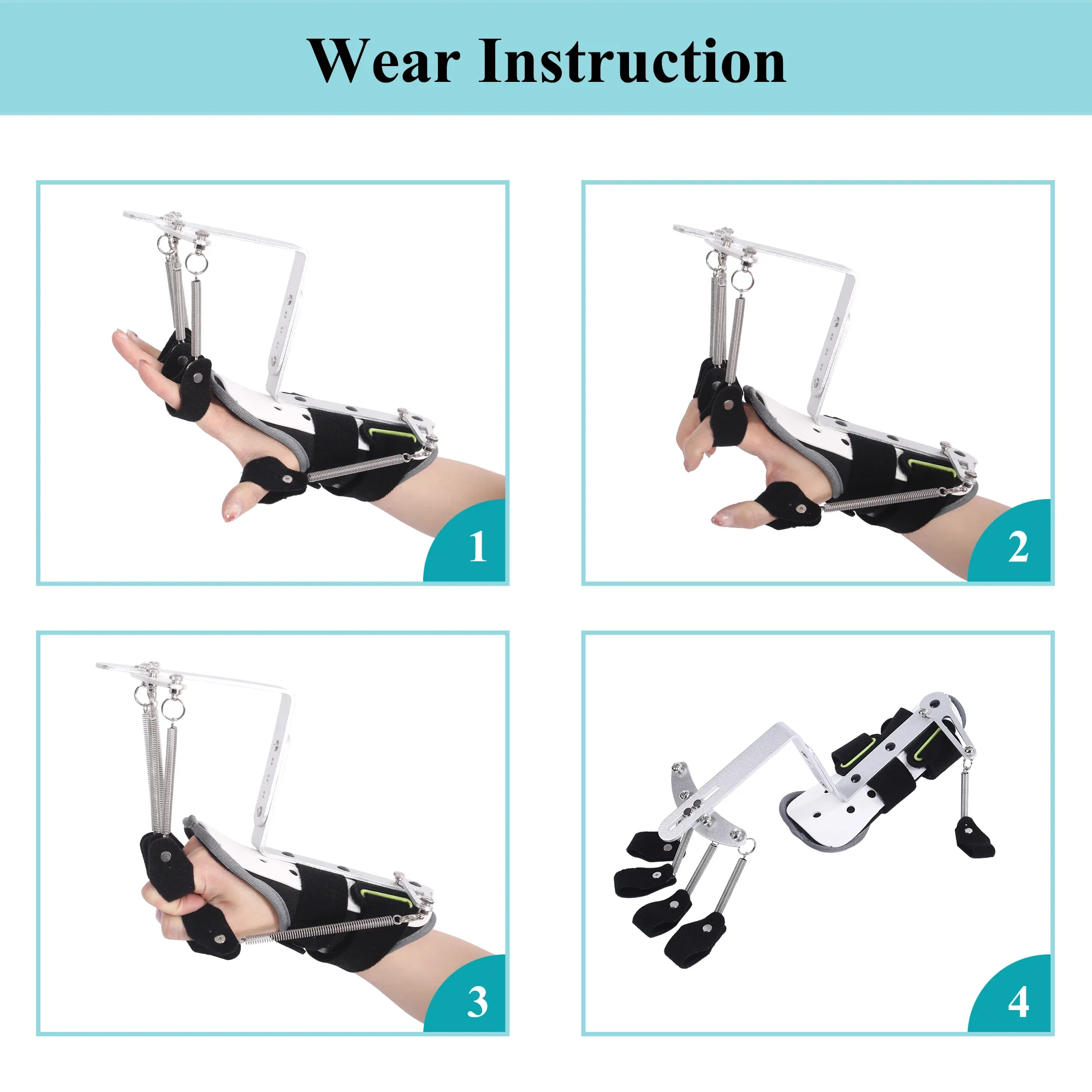 Adjustable Hand Strengthener Cushion Orthotics Training Device Hand Rehabilitation Impact Hemiplegia Tendons Exercise Wrist