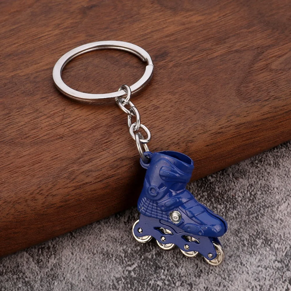 Trinket Accessaries Car Key Ring Bag Holder Keyring Roller Skate Skate Key Chain Single row skating Key Chain Skating Pendant