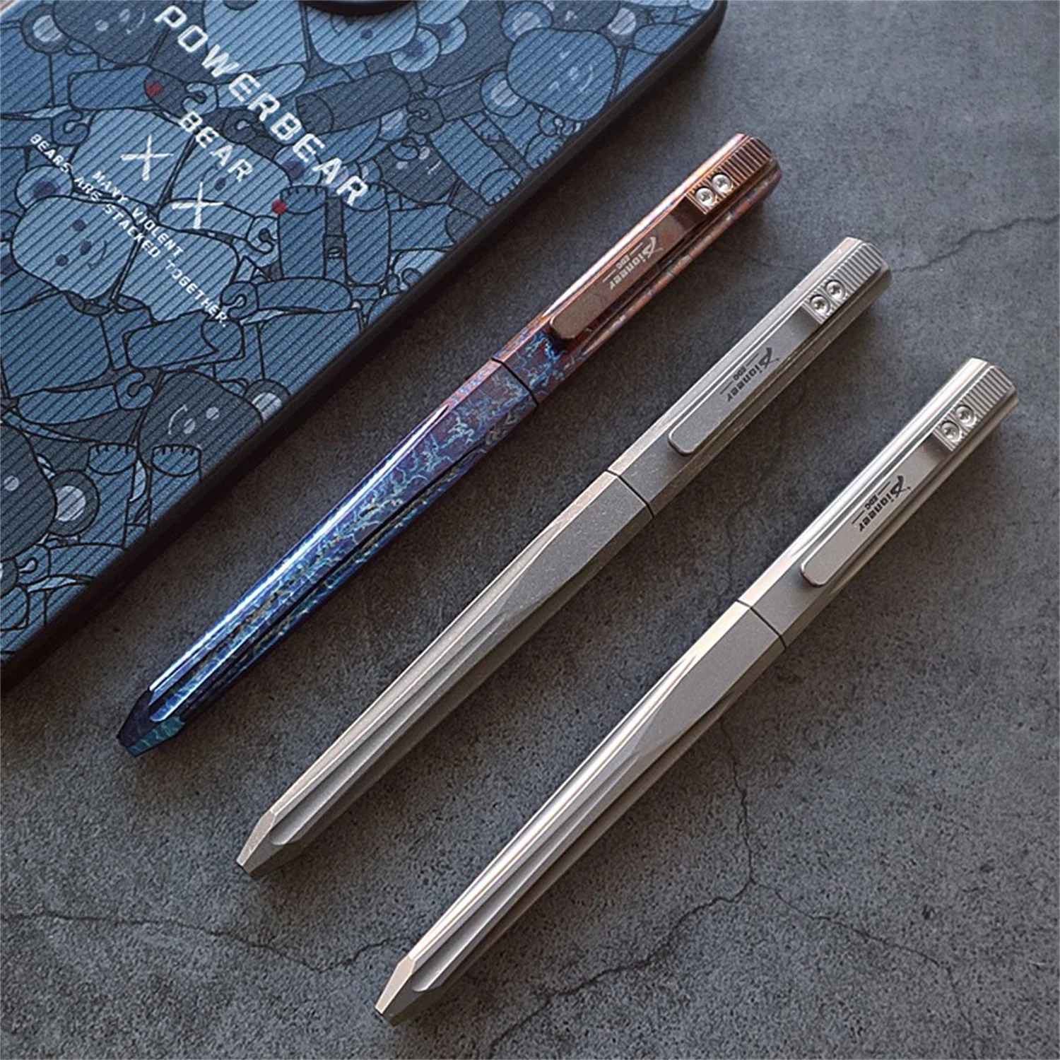 Pioneer Original Titanium Tactical Pen EDC Slide Decompression Signature Pen G2 Refill Business Pen