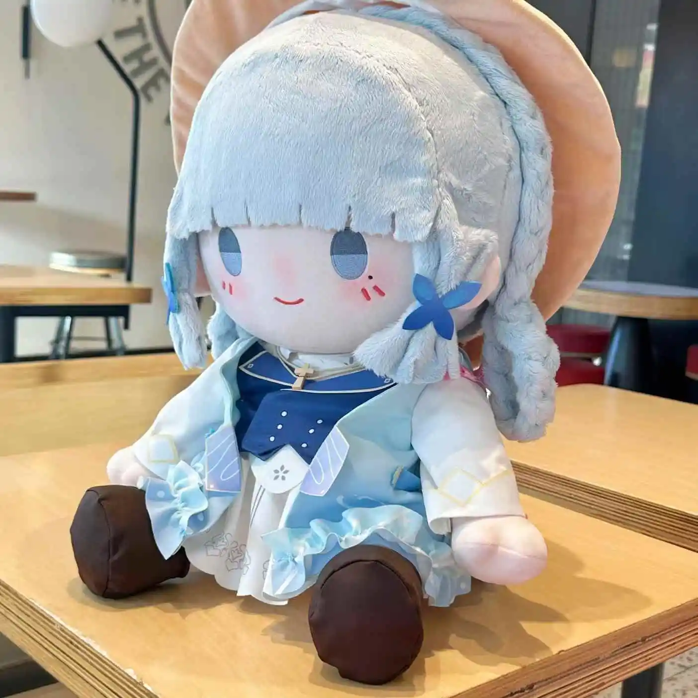 40cm Genshin Impact Kamisato Ayaka Cartoon Stuffed Plushie Plush Cotton Doll Clothes Pillow Game Anime Figure Toy For Kids Gifts