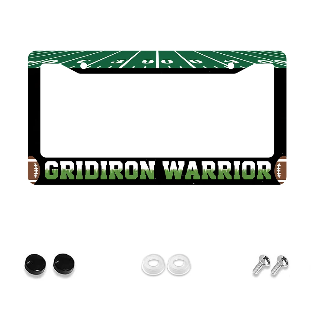 

1 шт., рамка номерного знака с 2 отверстиями в зеленом футбольном поле, алюминиевый материал, 6x12 дюймов, с комплектом винтов, новинка в стиле ретро
