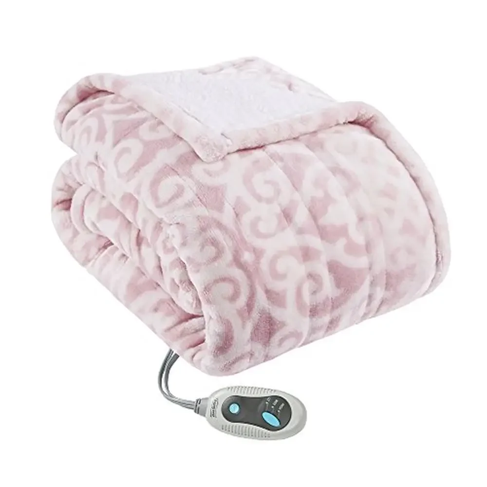 

Soft Sherpa Electric Poncho Blanket Heated Wrap with Auto Shutoff 50 x 64 in Warm Reversible Fleece 3 Heat Settings Perfect Gift