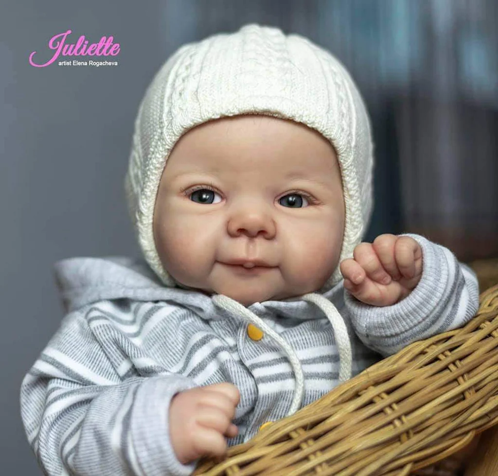 MRB 19 inch Vinyl Reborn Doll Kit Juliette Lifelike Unfinished Unpainted Mold Fresh Color Blank Vinyl Doll Kit with Cloth Body