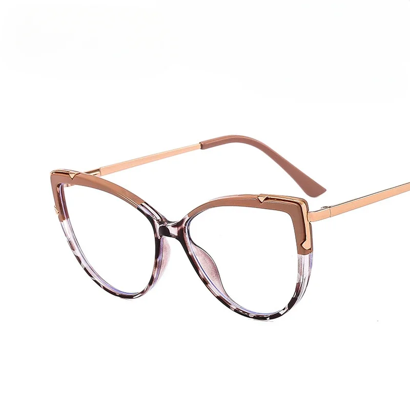 2024 Nowy trend w modzie TR90 Anti-blue Cat Eye Flat Lens Plain Frame Glasses Women Glasses Anti Blue Light Glass Clear