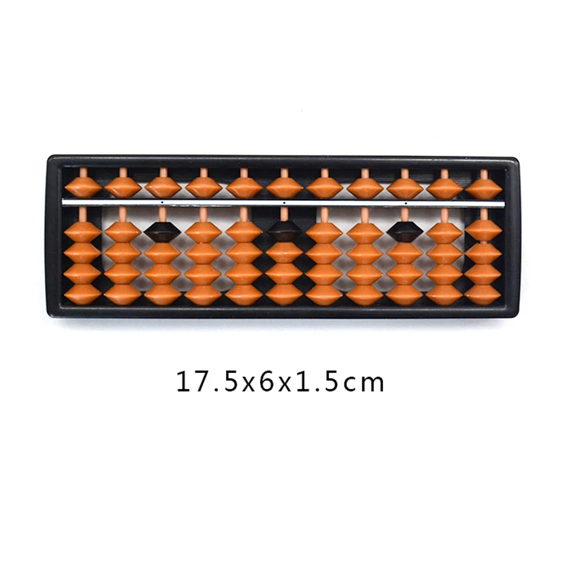 New 7/9/11/13/15/17 Digit Rods Standard Abacus Brown Bead Soroban Calculator Counting Tool Mathematics Beginners Caculating Toys