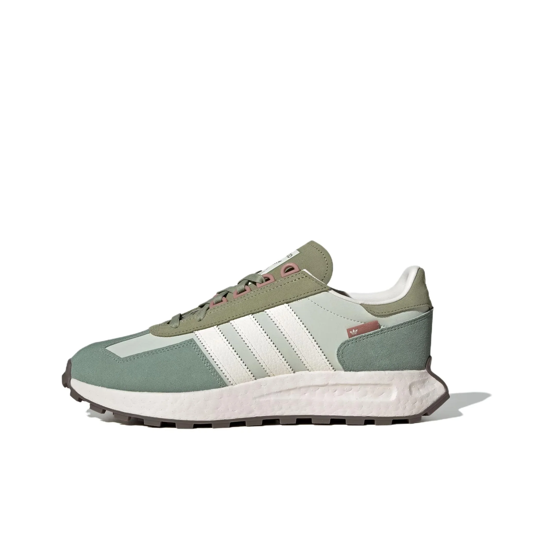 Adidas Originals Retropy E5 Synthetic Leather, Leather Abrasion Resistant Low top Running Shoes Women's Green White JQ0009