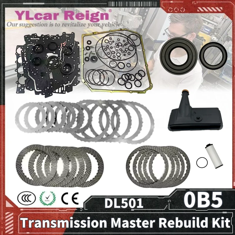 

DL501 0B5 OB5 Auto Transmission Master Overhaul Rebuild Repair Kit Friction Plates Steel Discs Filter Piston Kit For VW Audi