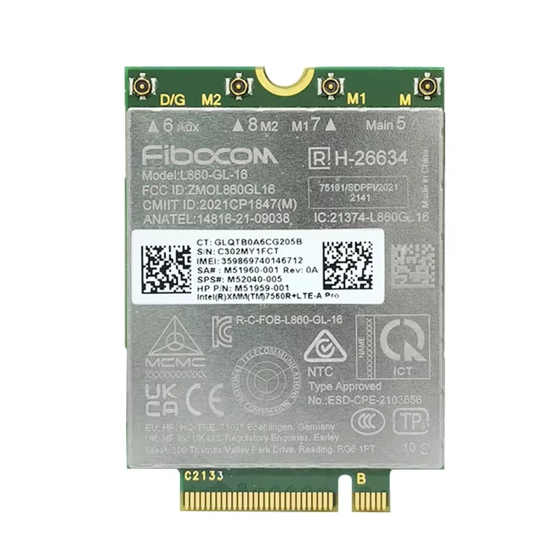 Scheda 4G Fibocom L860-GL Per HP Elitebook X360 830 840 – Modulo WLAN M.2 NGFF