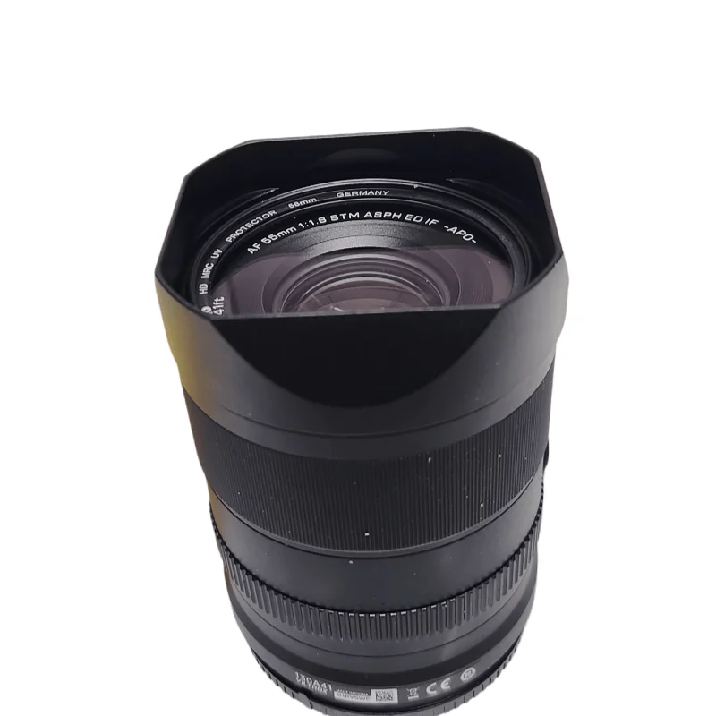 Osłona przeciwsłoneczna kwadratowa metalowa na bajonet do obiektywów VILTROX AF 35mm F1.8 II / 55mm F1.8 / 90mm F2.2 EVO z darmową metalową osłonką. — zdjęcie produktu 6