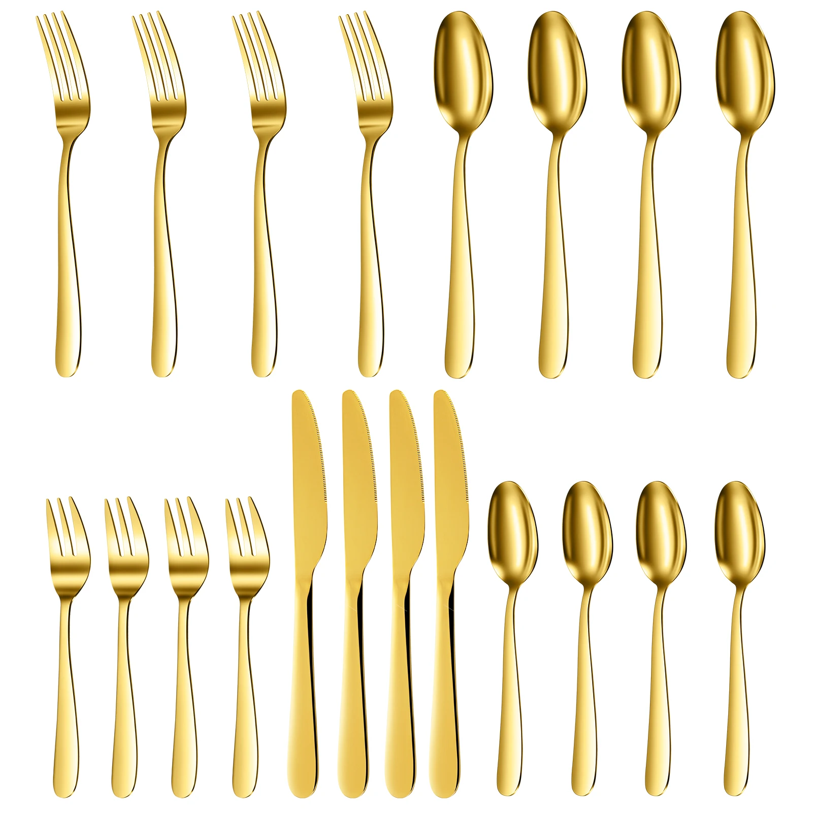 30-Piece Cutlery Set Service for 6,Premium Stainless Steel Flatware Set,Mirror Polished Cutlery Utensil Set,Food Tableware Set