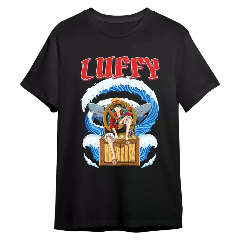 

Футболка унисекс One Piece Monkey D. Luffy Treasure Chest Grunge Graffiti, хлопковая, дышащая, свободного кроя, с коротким рукавом, в стиле аниме