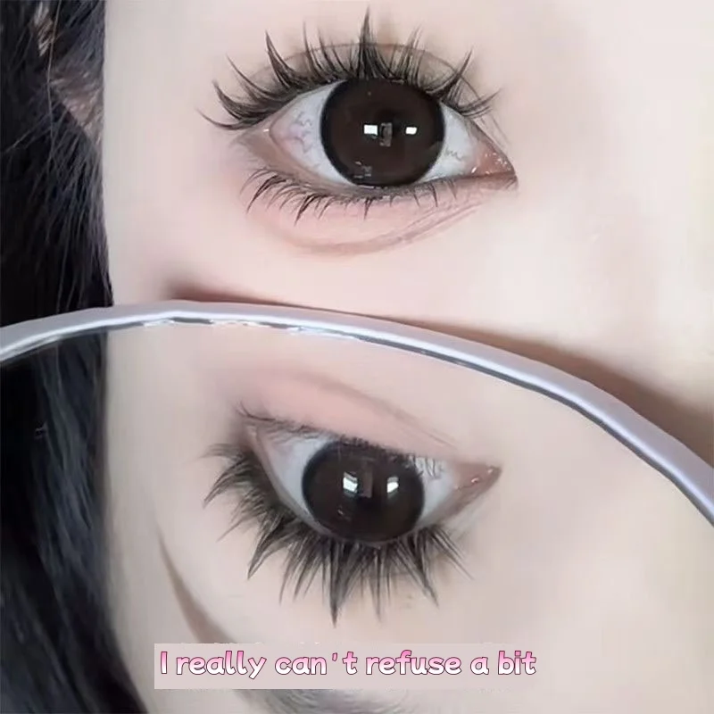 80 clusters of glue free false eyelashes, large capacity glue free dog series, lazy and thick, natural manga, novice simulated e
