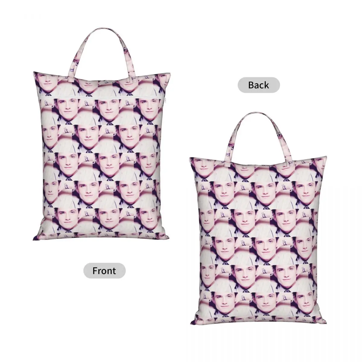 Josh Hutcherson Whistle Meme Song Music Travel Laundry Bag Waterproof Reusable Dirty Clothes Pouch Gym Yoga Washing Basket