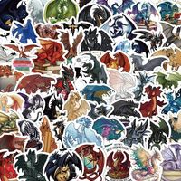 60pcs Western Magic Dragon Decorative Stickers Laptop Desktop Computer Mobile Phone Water Cup Hand Account Waterproof Stickers