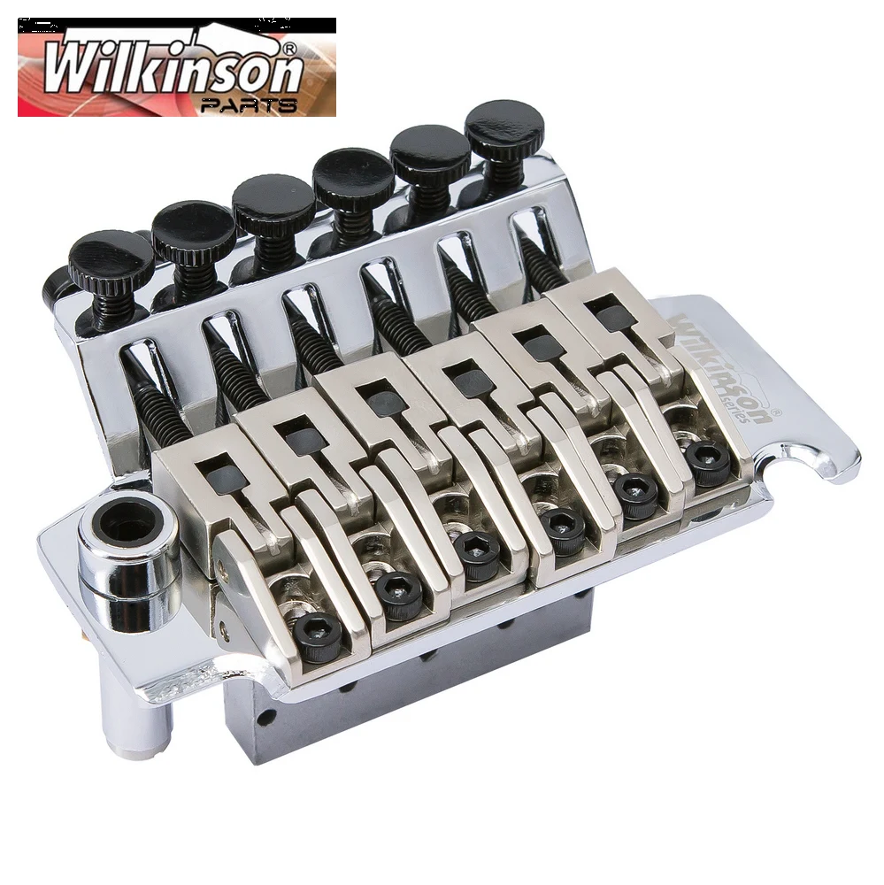 Wilkinson Licensed 6-String Electric Guitar Double Locking Tremolo System Bridge 42mm R2 Nut Chrome Silver WODL1