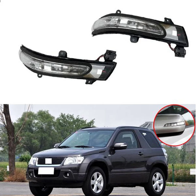 

Car Rearview Mirror LED Turn Light Indicator For Suzuki Grand Vitara Side Mirror Rear View Mirror Turn Signal Lamp