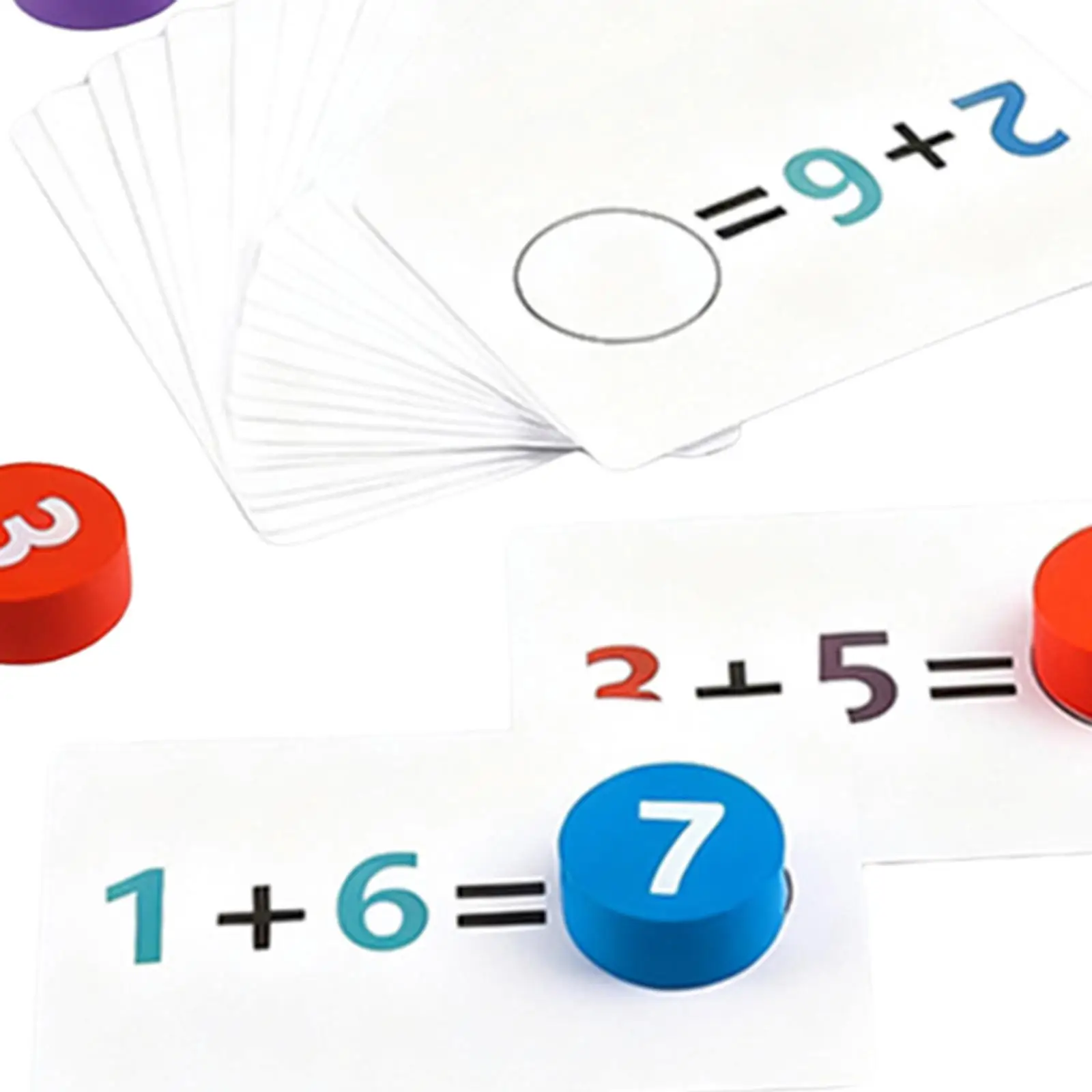 카드와 나무 숫자가 포함된 수학 교구 유아용 장난감 감각 장난감 남아 및 여아용 덧셈과 뺄셈