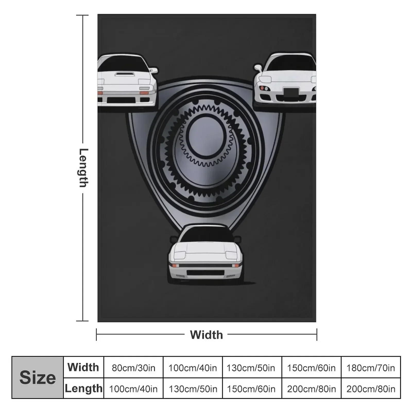 Rx7 Rotary Throw Blanket Decorative Throw warm for winter Luxury St Camping Blankets