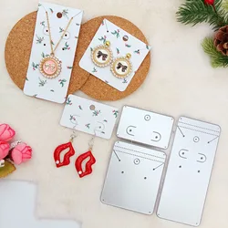 3pc Necklace Earring Hold Cards Metal Cutting Die Cut Jewelry Display Card Handmade Card Template Dies Cutting Dies