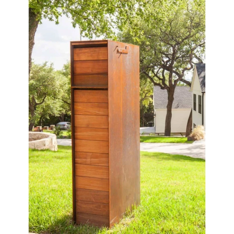 

garden decoration waterproof mailbox courtyard metal Colton steel mailbox