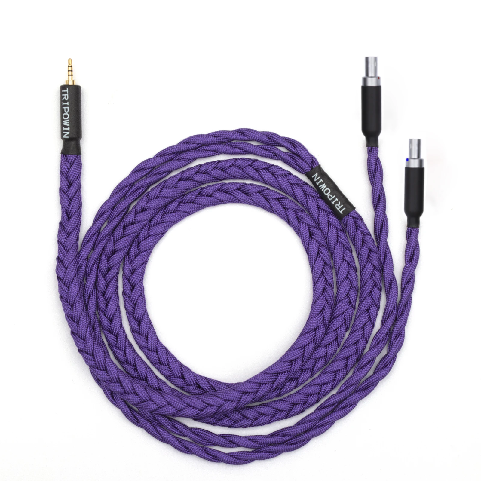 Tripowin GranVia 26AWG 36 strengen x 4-aderige handgemaakte hoofdtelefoon 2,5 mm vervangende kabel met drie kleuren