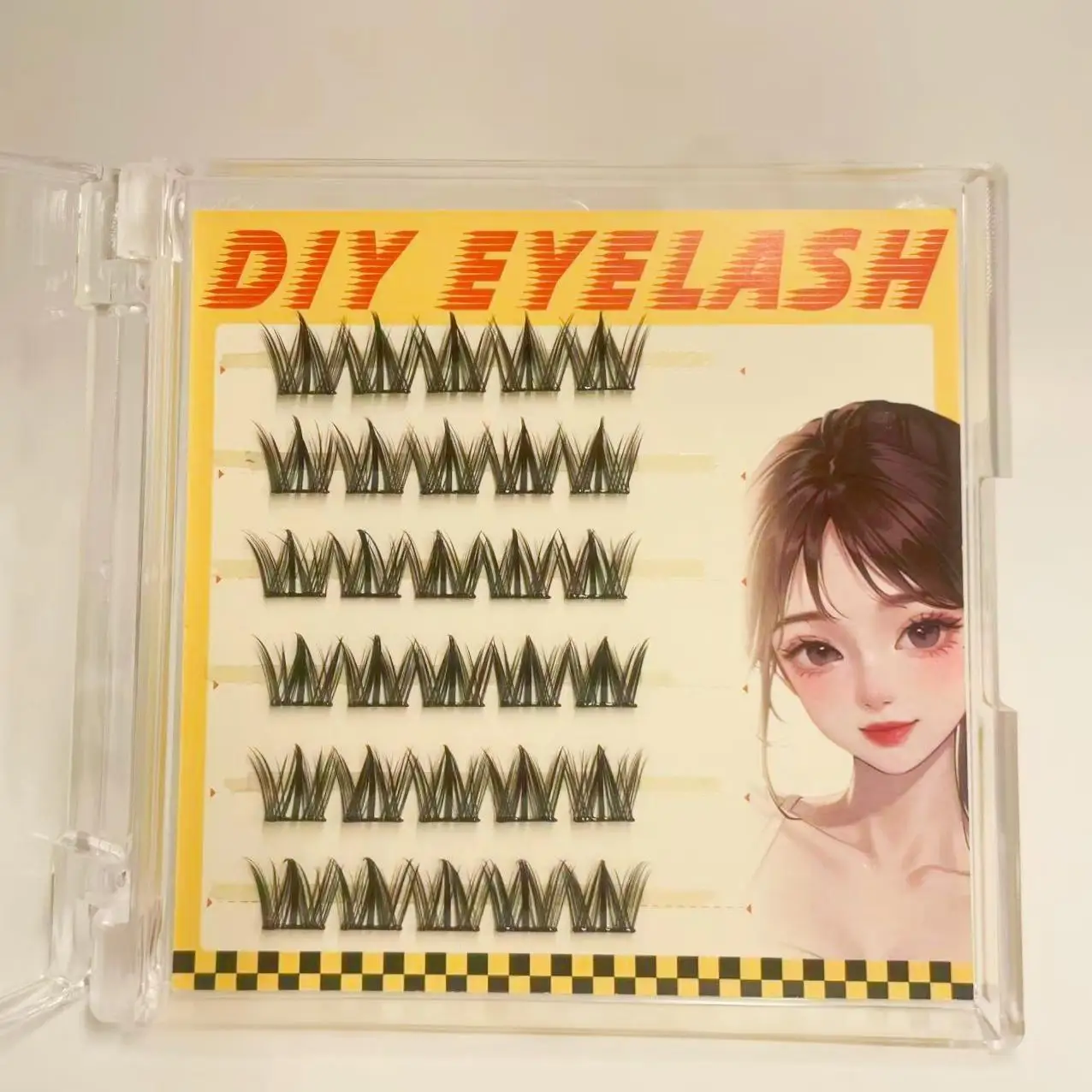 Faux cils doux pour débutant, sans adhésif, Volume naturel coréen, perruques réalistes auto-adhésives segmentées à friser féerique