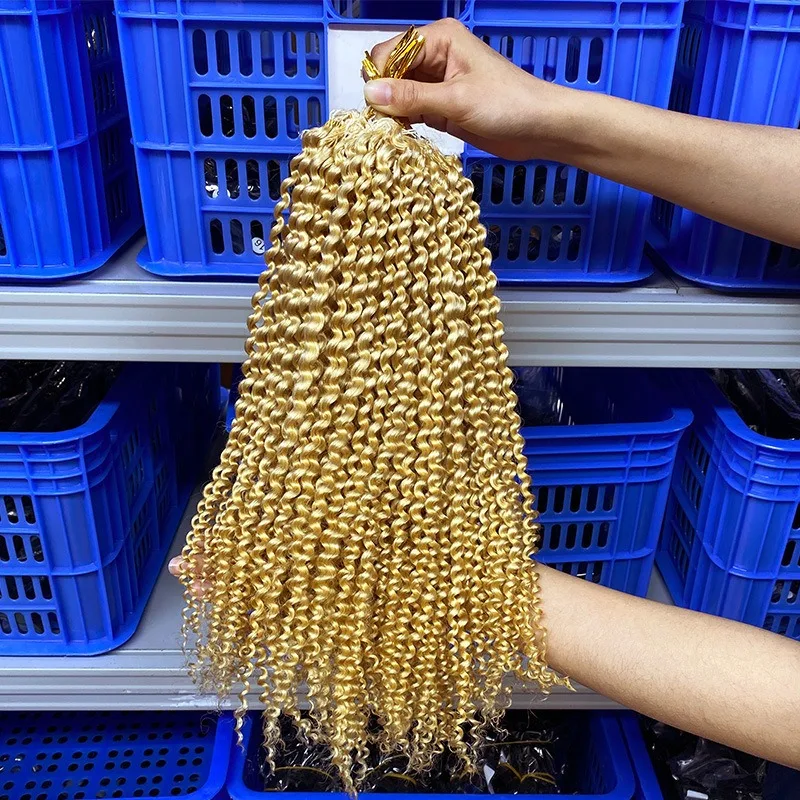 

#613 Double Drawn Crochet Weaving Kinky Curly and Deep Wave 14-24 Inch Human Hair Brazilian Virgin Remy for Women Daily Use
