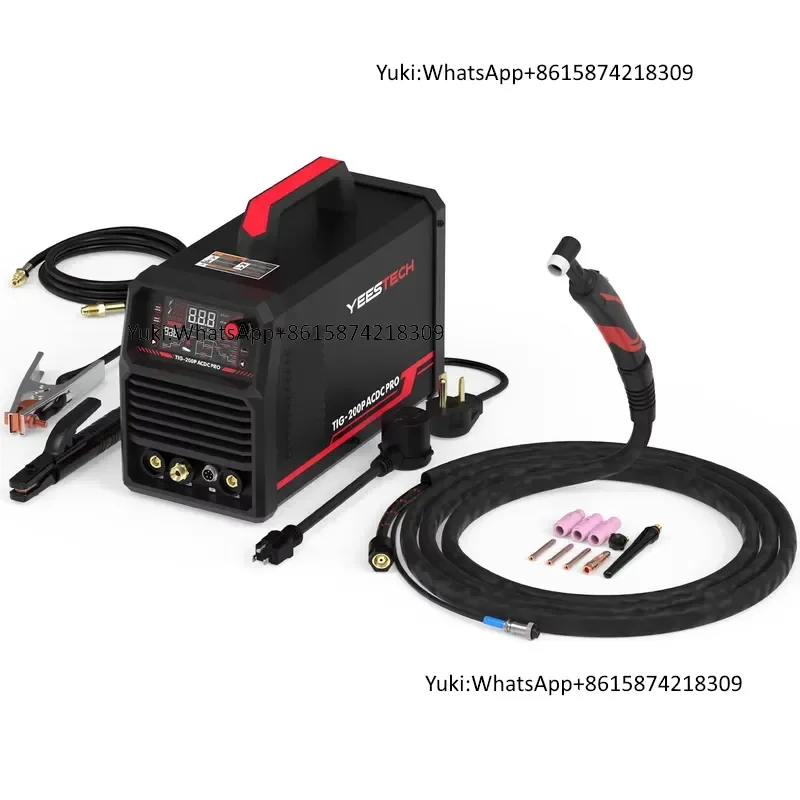 YEESTECH 200A AC/DC Aluminum TIG Welder with Pulse Large LED Display Digital Inverter STICK/TIG 220V Dual Voltage New