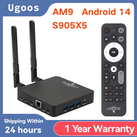 Original Ugoos AM9 Smart TV Box Android 14 Amlogic S905x5 4GB 64GB WiFi BT5.2 1000M HDR Android Set Top Box Media Player