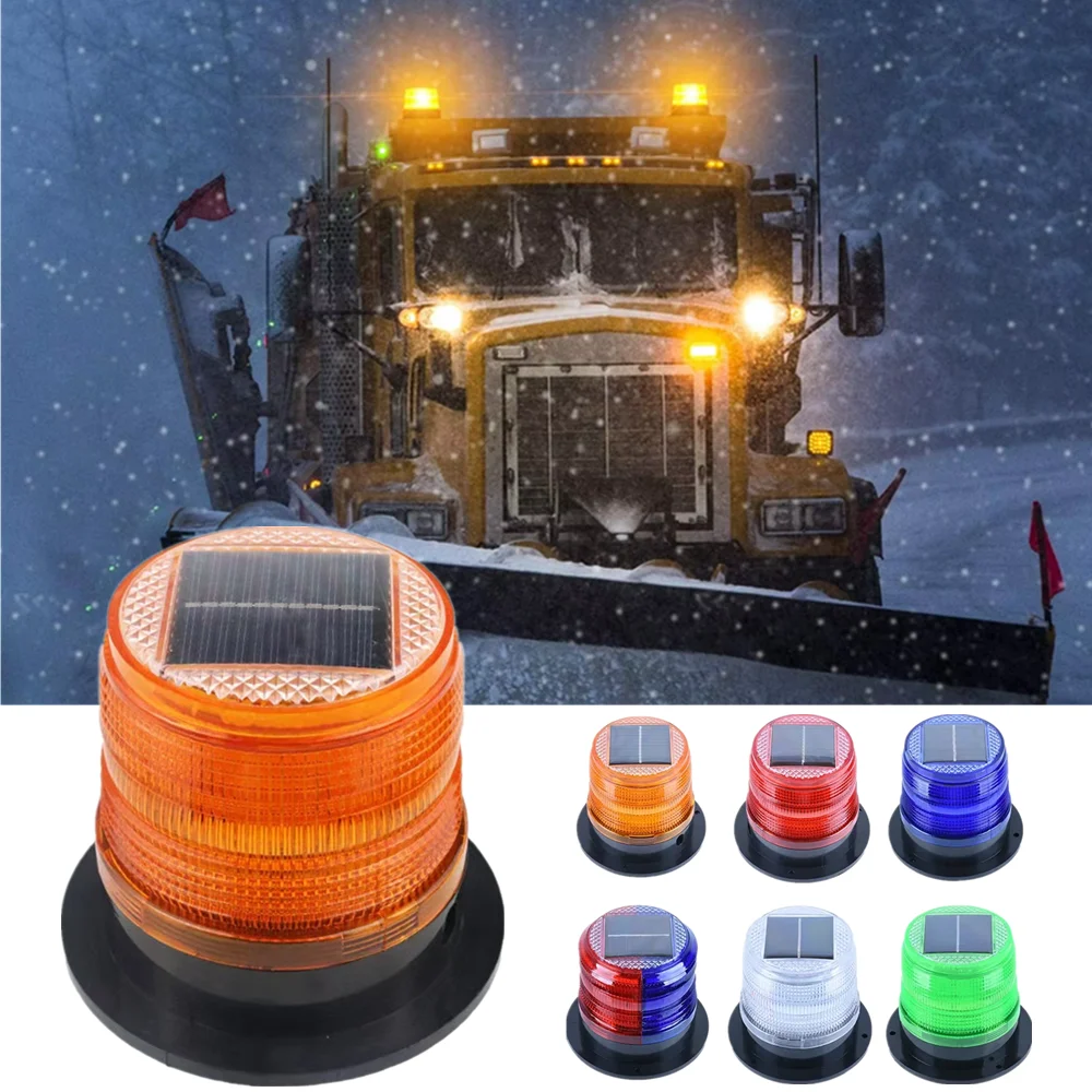 

Magnetic Wireless Car Led Emergency Light Strobe Light for Car Roof Magnet Flashing Beacon Signal Lights Solar Car Warning Light