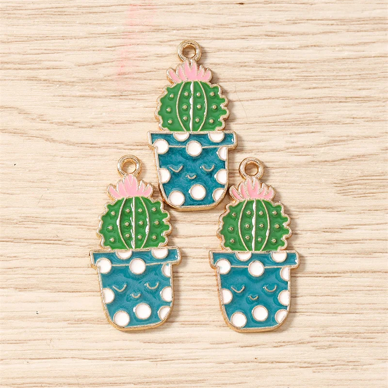 Tusember 10 Stück niedliche Anhänger Alpaka-Kaktus-Charms für DIY-Ohrringe, Armbänder, Halsketten, Schmuckherstellung, handgemachtes Basteln – Detail 4