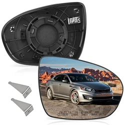 Heated Left/Right Side Mirror Glass Rear View Rearview Mirror Glass Lens Replacement for Kia Optima 2011 2012 2013 2014 2015