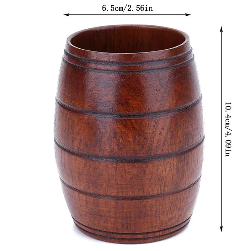 Solid Wood Cup - Sour Jujube Wood Beer Stein