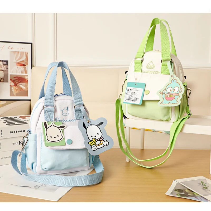 

Sanrio Hello Kitty Cute MINI Portable Messenger Bag Half Fish Man Fresh Going Out Casual Canvas Handbag Women