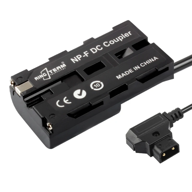 Cable adaptador de corriente NP F550 F570 NP F970 NP-F550, Conector de batería ficticia para cámaras Sony, resorte de D-TAP