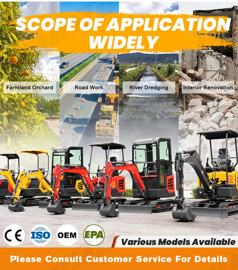 كوبوتا ديزل 1 طن حفارة صغيرة حفار صغير 2 طن الحفر الهيدروليكي الصغير مع المقصورة آلات البناء رخيصة الثمن