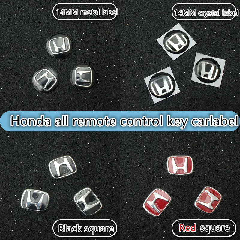 Car Remote Key Sticker Aluminum Emblem Decoration For Honda Civic City Accord Odyssey Spirior CRV Hrv Jazz CBR HR-V 2000-2024