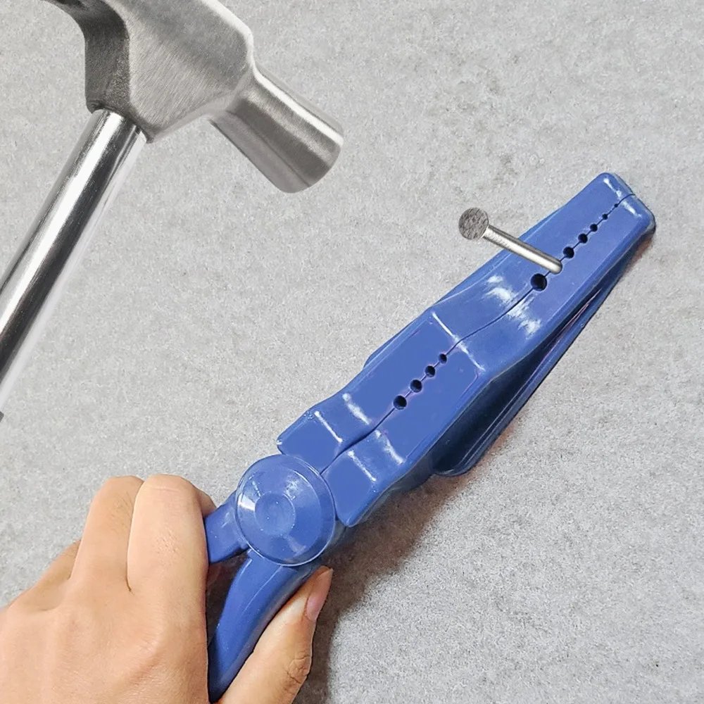 3pcs ABS Plastic Material Nail Holder Pliers Portable Hand Tool Slip Joint Design Finger Protector Pliers Hammering Assist Tool