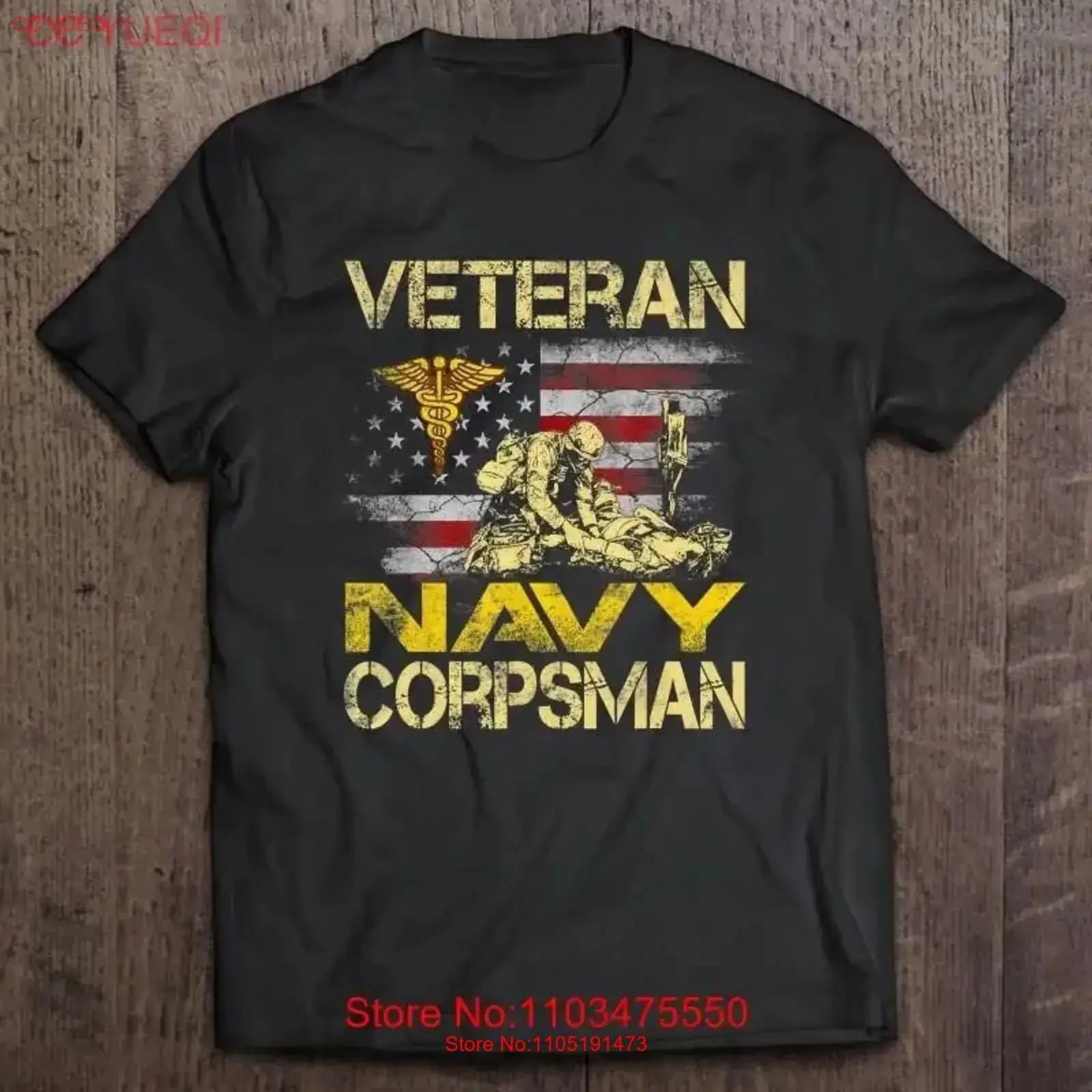 

Proud Veteran Navy Corpsman Flag Vintage T Shirt 4Th Of July_rsn_39 Washed Casual streetwear graphic Stylish vintage Washed