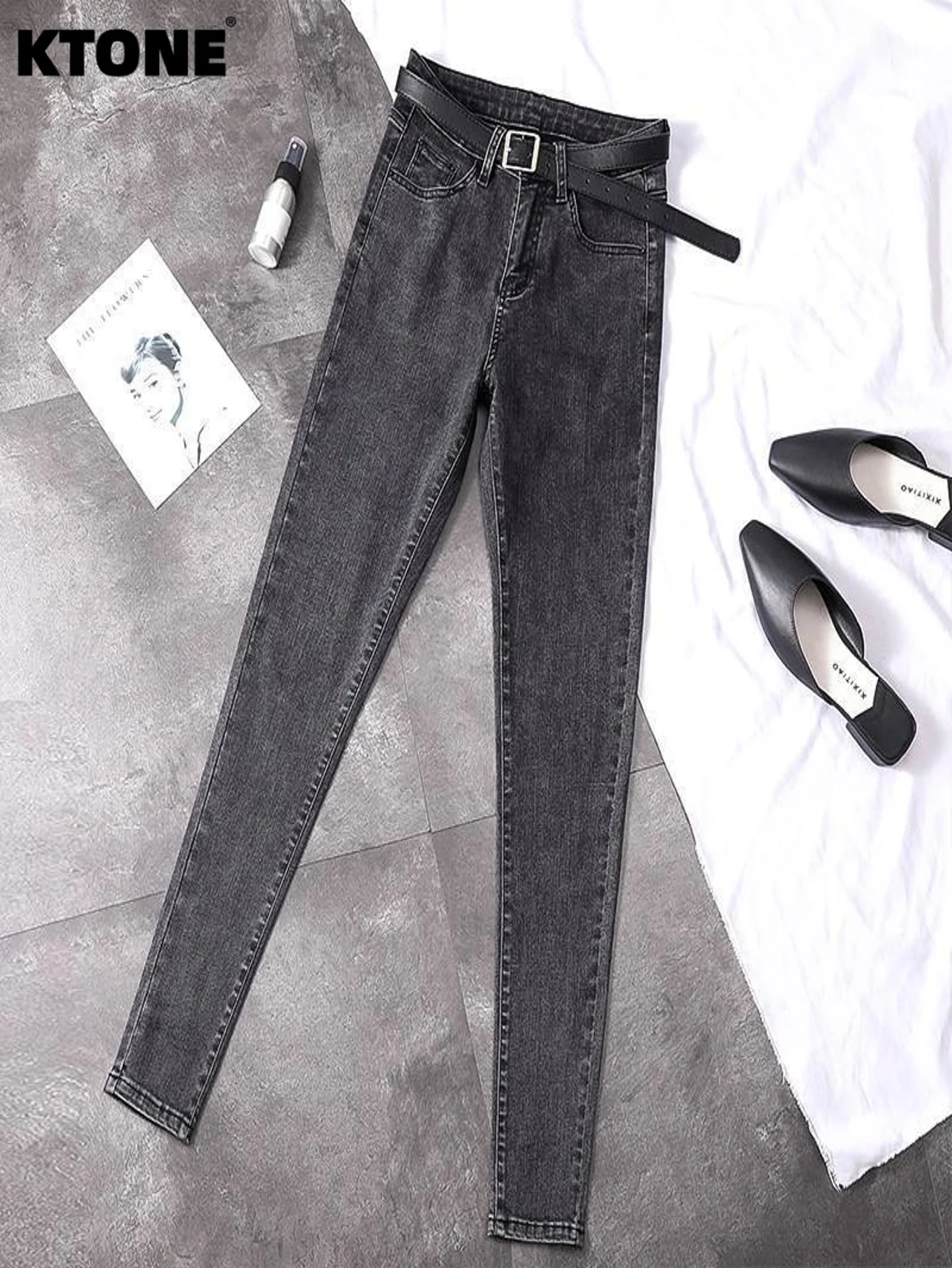 

Gray Jeans For Man Tight Slim Fit Drip Y2k Unisex Original Modern Denim No accessories or belts included