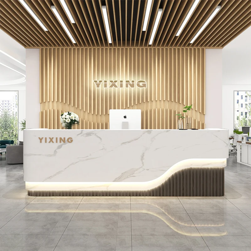 

Modern Reception Desk Rostrum Wooden Vanity Cashiers Service Desk Beauty Computer Tocador Mueble Maquillaje Modern Furniture