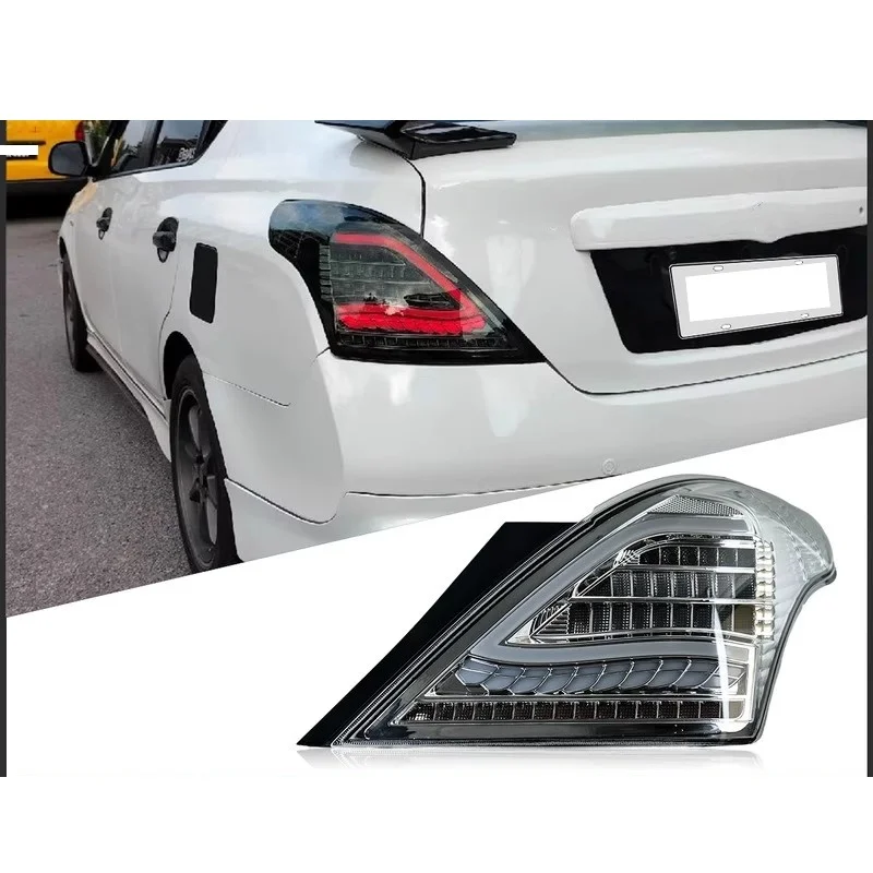 

Светодиодный задний фонарь в сборе для Nissan Sunny 11-16, модифицированный задний фонарь, стоп-сигнал, задний фонарь дальнего света