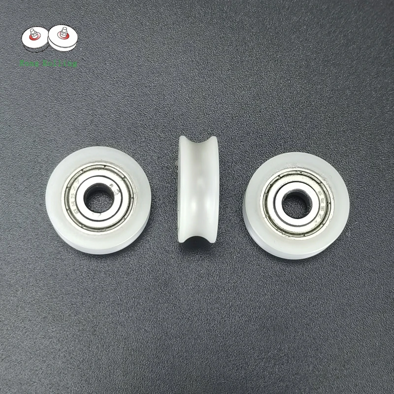 5*20*7 U groove door or window black color nylon bearing bore 5mm,Sliding wheels/rollers/pulleys diameter 20mm,thickness 7mm.